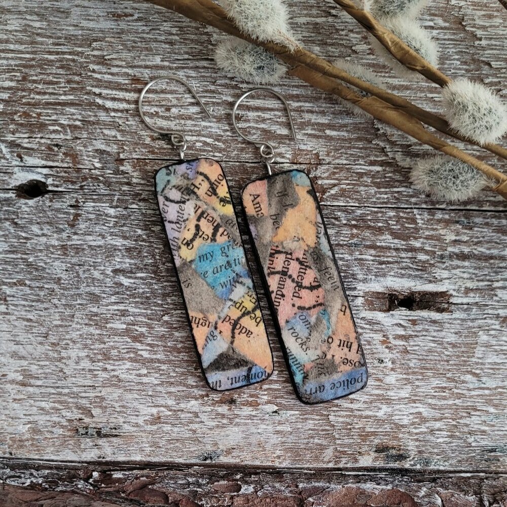 HANDCRAFTED PAINTED DROP EARRINGS